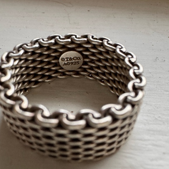 Tiffany & Co. Somerset Mesh Ring sz 7.25 - Picture 2 of 4